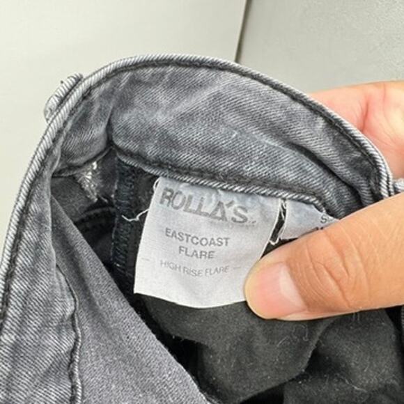 Rolla's Eastcoast Flare Jeans Gray High Waisted Women's 25 - Picture 5 of 7
